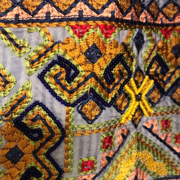 Anthropologie Loire embroidered top w tie on back - Picture 5 of 5